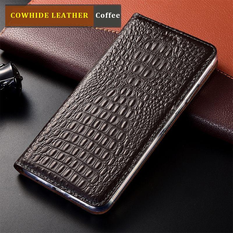 Crocodile Pattern Genuine Leather Case for XiaoMi Poco F1 F2 F3 F4 M2 M3 M4 X4 Pro GT NFC 5G Magnetic Flip Cover