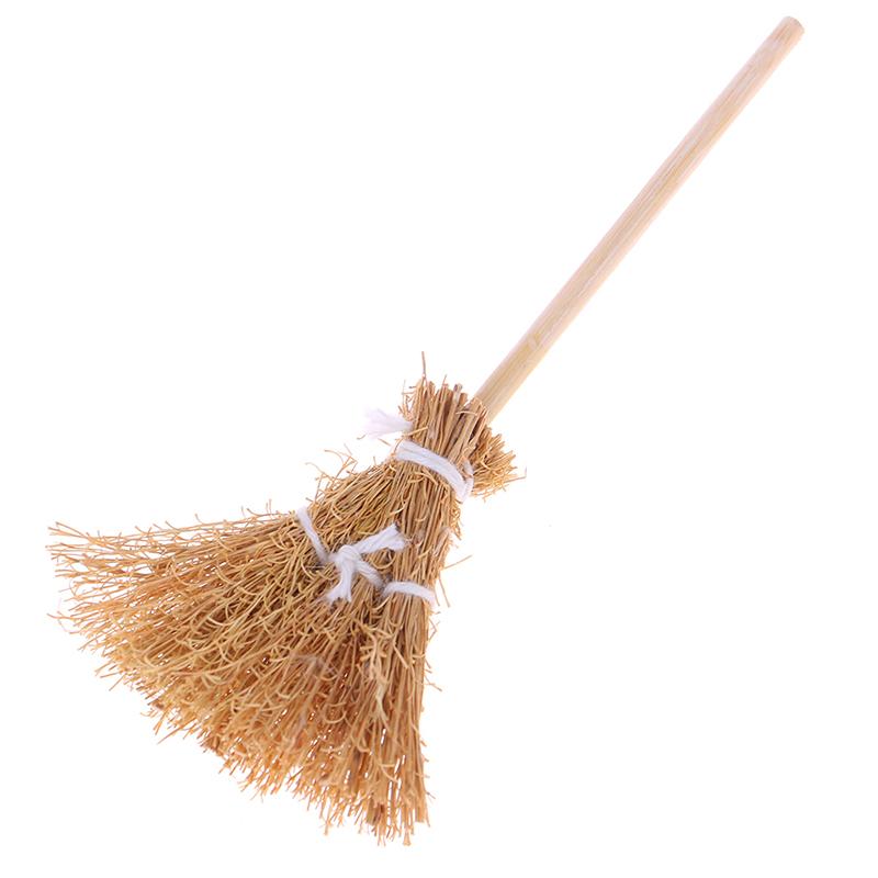 1/12 Мебель для кукольного домика Миниатюрная метла Кухонный аксессуар для двора Игрушка для ролевых игр