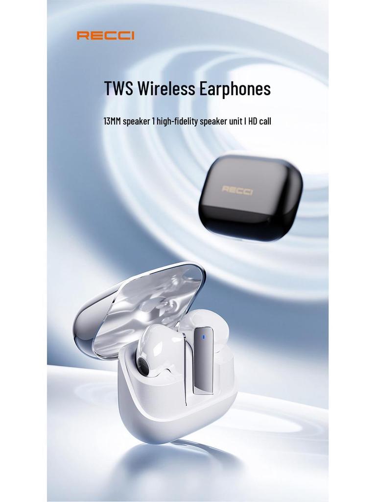 Recci REP-W80 Bluetooth Semi-In-Ear True Wireless Earphones - High-Quality Sound
