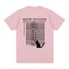Joy Division Unknown Pleasure Cat Vintage T-shirt Fashion 80s Post Punk Band Cotton Men T Shirt New Tee Tshirt Womens Tops
