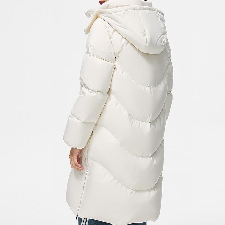 Li Ning Sports Lifestyle Series межсезонье в наличии однотонный теплый длинный пуховик с капюшоном женская верхняя одежда AYMT116-1