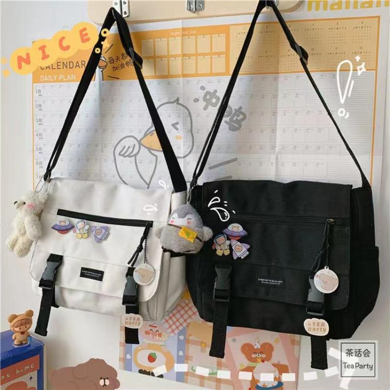 Харajuku универсальная сумка-мессенджер в стиле милитари, ретро уличная сумка-мессенджер для фото, студенческая холщовая сумка