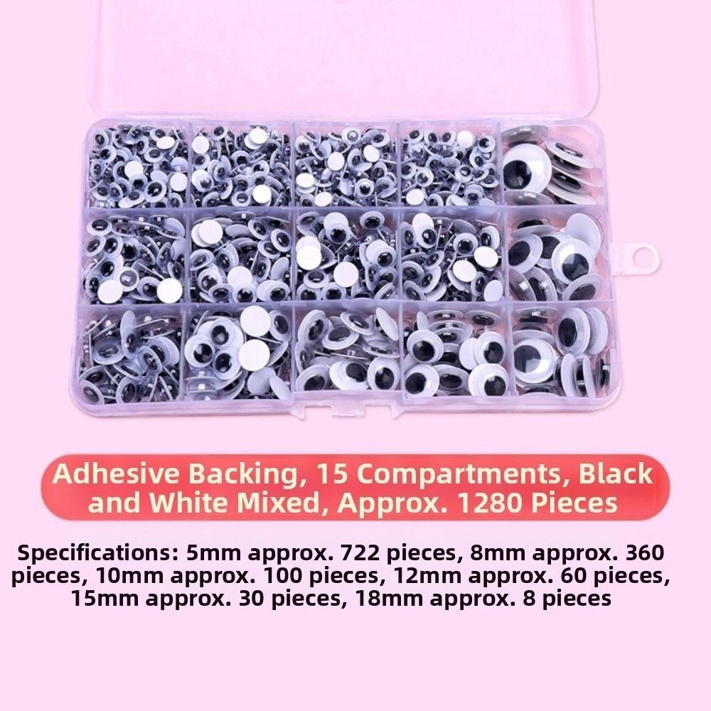 50/100pcs/bag DIY Dolls Activity Eyes 3D Dolls Eyes Accessories Toys Wiggling Moving Eyes