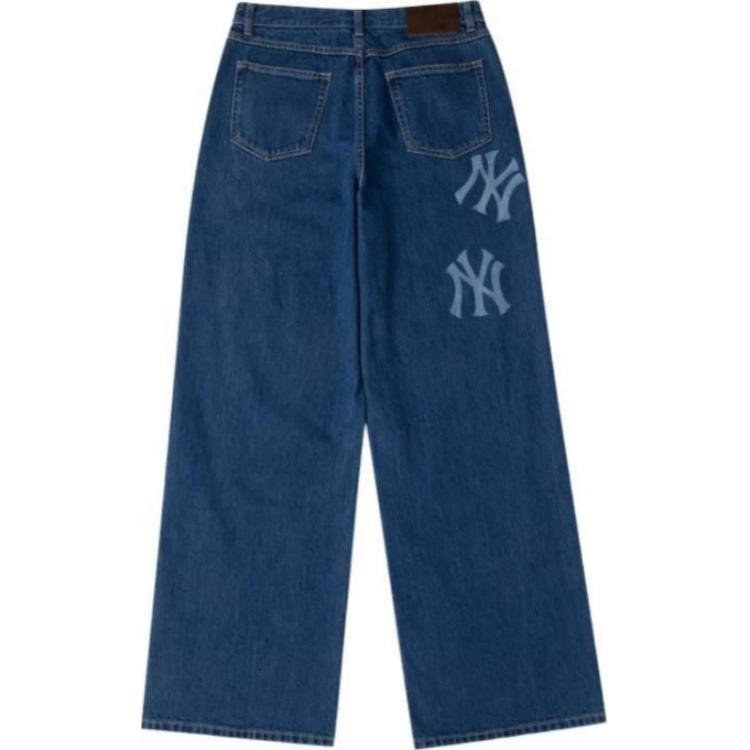 MLB Джинсы Унисекс Синие Умеренно Прямой Крой 3LDPB0334-50INS