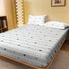 Cartoon 1 Fun Animal Bear Dog Printed Matte Fitted Sheet, Bedroom Printed Bed Cover, Bedding Excluding Pillowcases