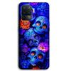 Coque - MANIACASE - Oppo A94 - Silicone TPU - Motif Têtes De Mort - Bleu Coloré