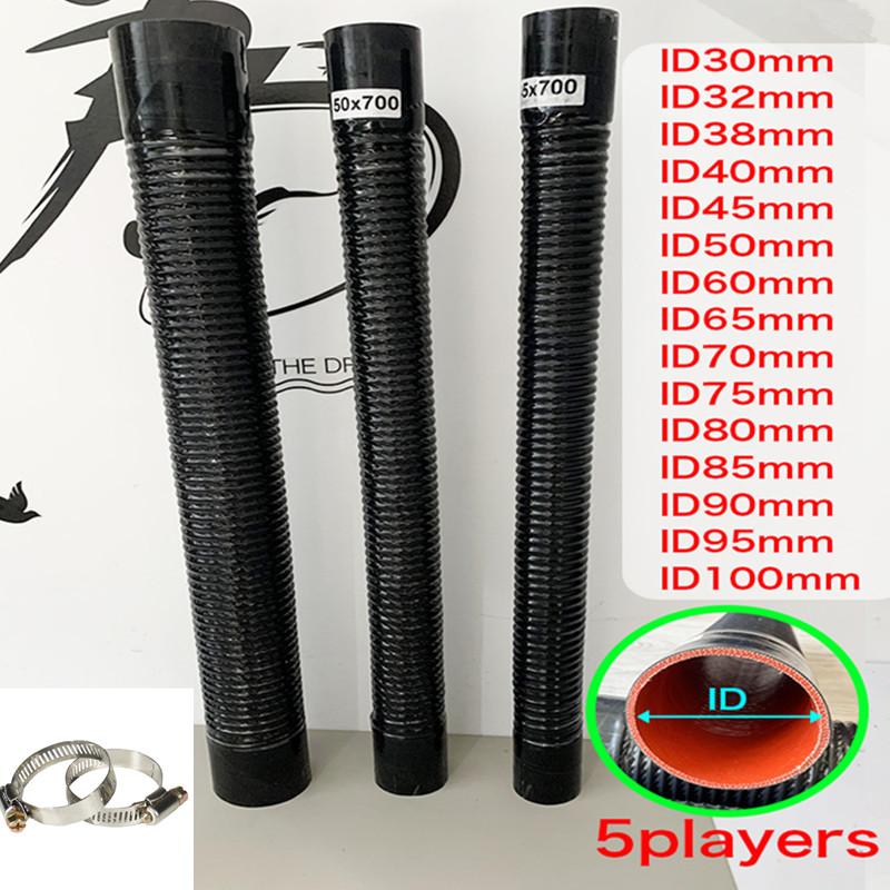 Universal Car Silicone Flexible Pipe 2 Clamps Car Radiator Hose Intake Hose Intercooler Tube For High Pressure High Temperature