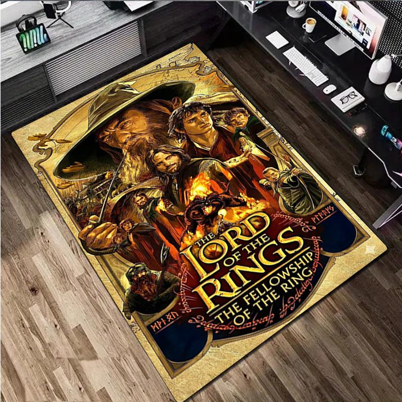 The Lord Of The Rings Carpet Office Decorative Carpet For Living Room Bedroom Door Mat Floor Rug Computer Chair Area Rug