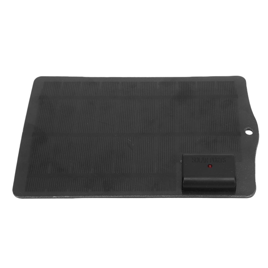 7W Solar Panel Charger Monocrystalline Silicon Portable Small Solar Panel for Outdoor Emergency Black