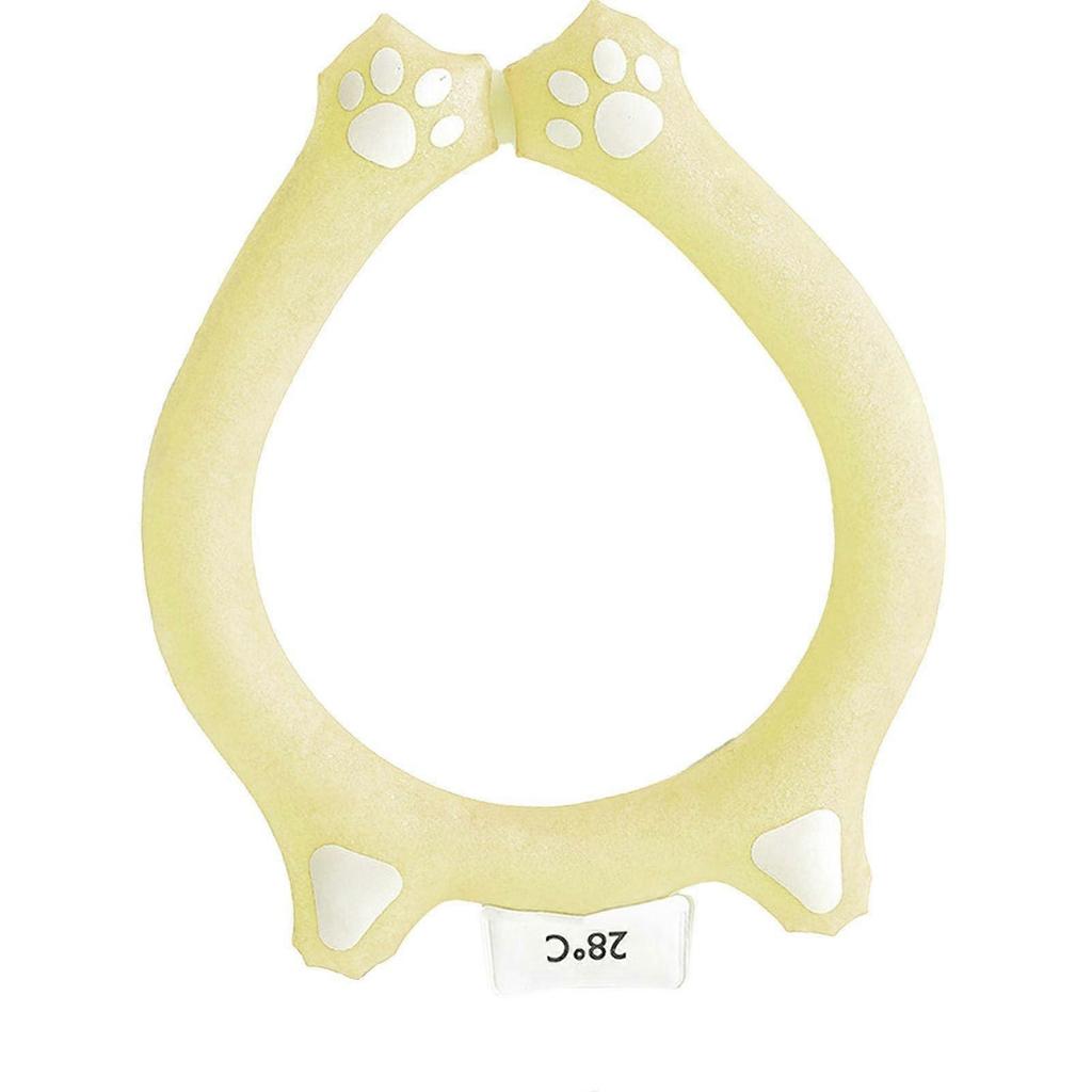ZENGO Neck Cooling Ring, Foldable Wearable Cooling Gel Neck Ring for Indoor (Yellow)