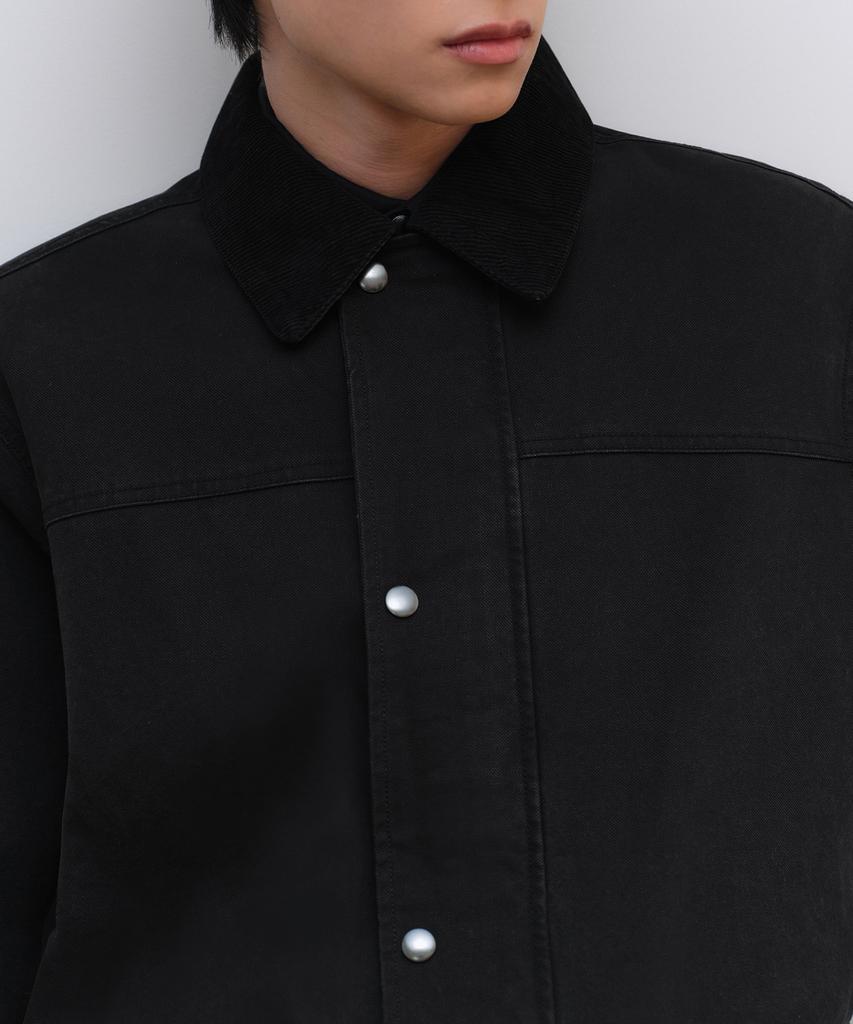Musinsa Standard Pigment Canvas Hunting Jacket [Black]