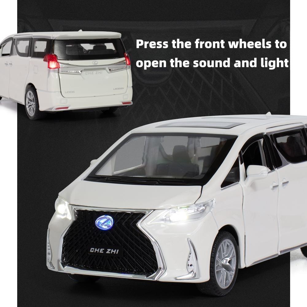1/32 Lexus LM300h MPV игрушечный автомобиль литой металлический сплав фургон миниатюрный инерционный звук и свет коллекционная модель подарок для мальчиков