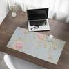 Non-slip Desk Mat with a Flower Pattern on a Pastel Background 90x45 cm
