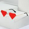 Rave Party Eyeglasses Rimless Sun Glasses Diamond Shaped Triangle Sunglasses for Women Retro Shades