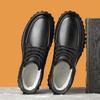 Обувь для мужчин новая Зимняя Мода Нескользящая Хлопковая плюшевая Обувь Мужская Утепленная Кожаная Повседневная Снегоступы