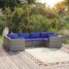 Day and Night - Day and Night 6-piece Garden Sofa Set and Gray Synthetic Rattan Cushions