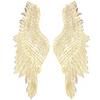 Water-Soluble Polyester Lace Angel Wings Flower Embroidery Patch Pair