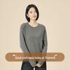 Women's Classic Northern Deer Cashmere Knitwear: Winter Round Neck