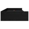 Bed Frame in Black Oak Look 75 x 190 cm Wood Based Panel Material