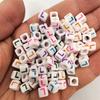 100 Pcs/lot Acrylic Beads Letter Bead Jewelry Finding For DIY Necklace Bracelet 6mm Fashion Wholesale High-quality New