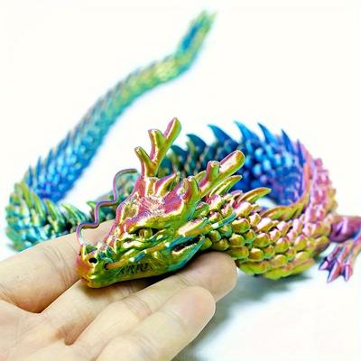 3D-печатный китайский дракон с подвижными суставами по всему телу, предметы домашнего обихода и украшения, достойные коллекции, креативные игрушки