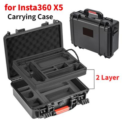 Кейс-переноска Взрывозащищенный ящик для хранения 2-уровневая жесткая сумка для хранения IP67 Водонепроницаемый для камеры Insta360 X5 и аксессуаров