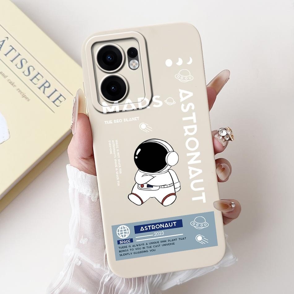 Для OPPO Reno13 F 4G 5G Reno13 Pro Милый Мультяшный Космический Кот Чехол для Телефона Reno 13F 13 13Pro Мягкий Силиконовый Ударопрочный Чехол