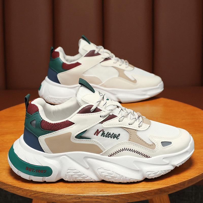 New Sports Shoes for Men Spring Summer Breathable Versatile Platform Running Sneakers Trendy Wear-resistant Tennis Training Shoe