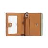 COACH Snap Wallet Leather Card Holder, Wallet Mini Women's Grass Green C2862-SVTY6