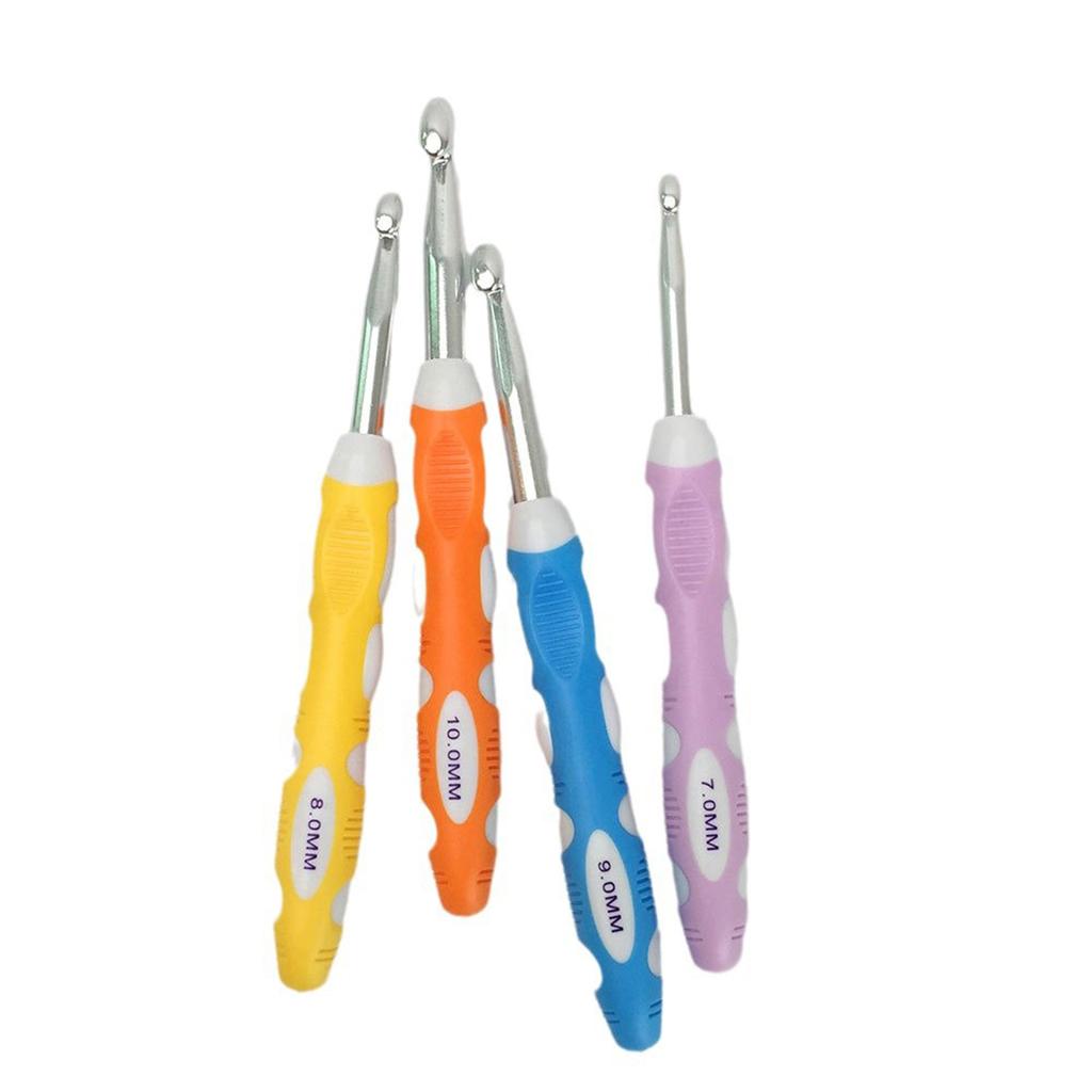 4 шт. эргономичный крючок для вязания, ткачества, рукоделия, 7,0 мм-10 мм, эргономичный крючок для начинающих любителей