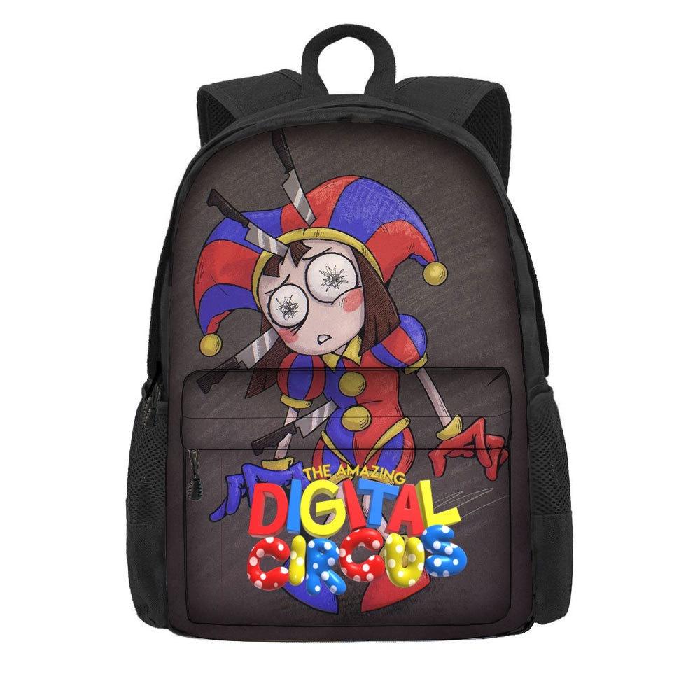 The Amazing Digital Circus School Bag For Boys And Girls Breathable And Durable 3rd-4th Grade Trendy And Cool Style Polyester Material