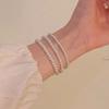 Baroque Pearls Bracelet White Wide Bangle Unique Elastic Bracelet  Girl