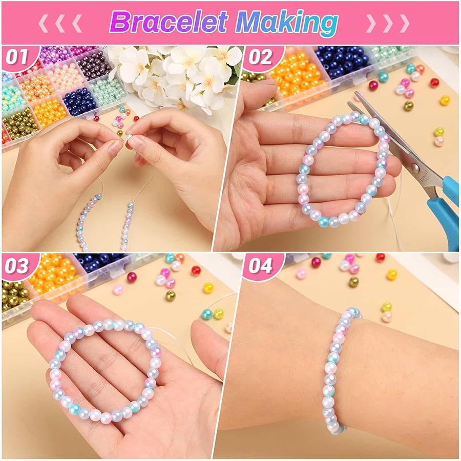 Cross-Border Ocean Pearl Stringing DIY Set: Acrylic Bead Jewelry Accessories