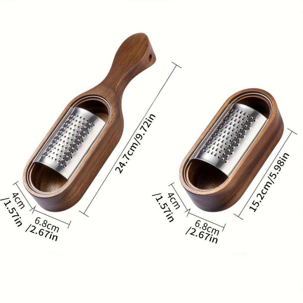 [Терка для сыра из нержавеющей стали] 1 шт. Терка для сыра из нержавеющей стали с контейнером для хранения - Премиальная терка для натирания сыра, очистки и шинковки