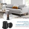 4Pcs Adjustable Round Bed Risers Circle Furniture Risers 3300 Lbs Capacity Non-Slip Design Chair Table Desk Legs Lifting Risers