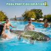 Giant Inflatable Alligator Pool Float,84 inch Animal Themed Pool Toy Ballons for Birthday Pool Halloween Party Decorations,Blow Up Photo Prop,Party