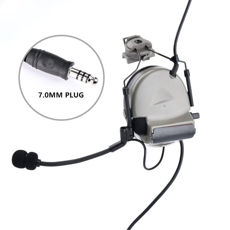 Тактическая гарнитура WADSN Comtac II для охоты C2, наушники для стрельбы с Kenwood U94 PTT, адаптер для шлема, мягкие наушники