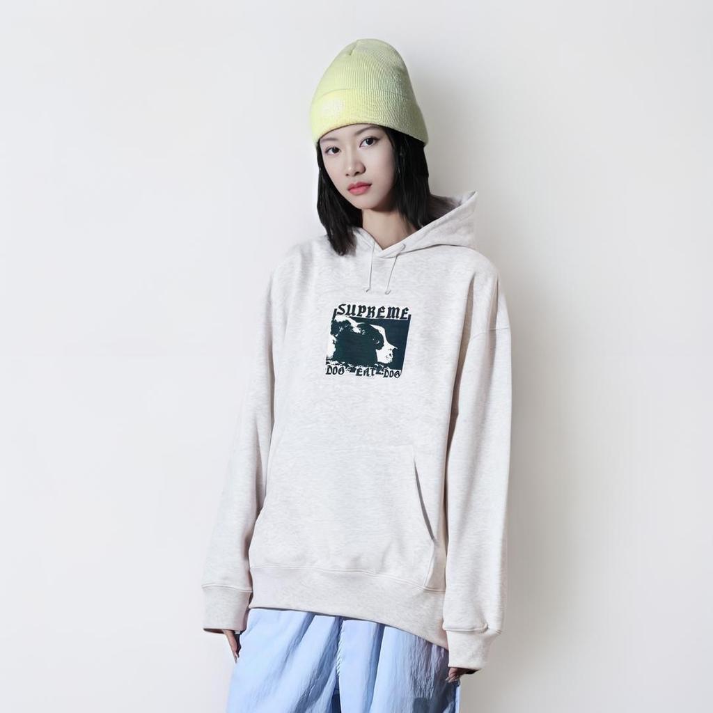 Supreme Dog Eat Dog Hooded Sweatshirt 'Purple Black White' Men's SUP-SS22-186