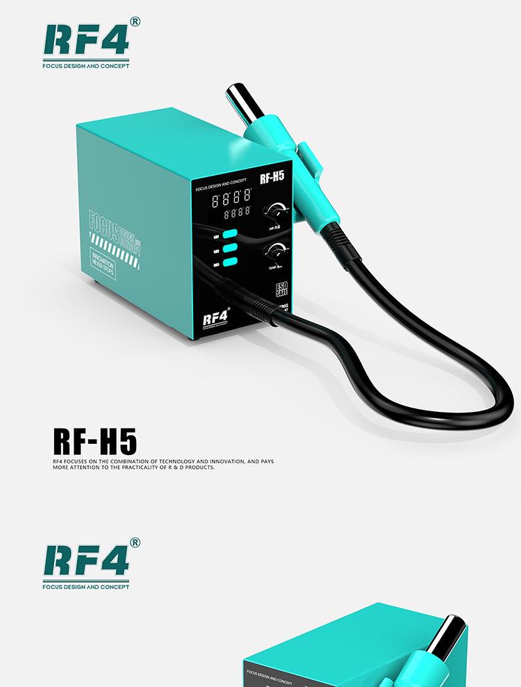 RF4H2H3H4H5 Цифровой высокочастотный фен с горячим воздухом и станция для демонтажа BGA-чипов с электрическим паяльником