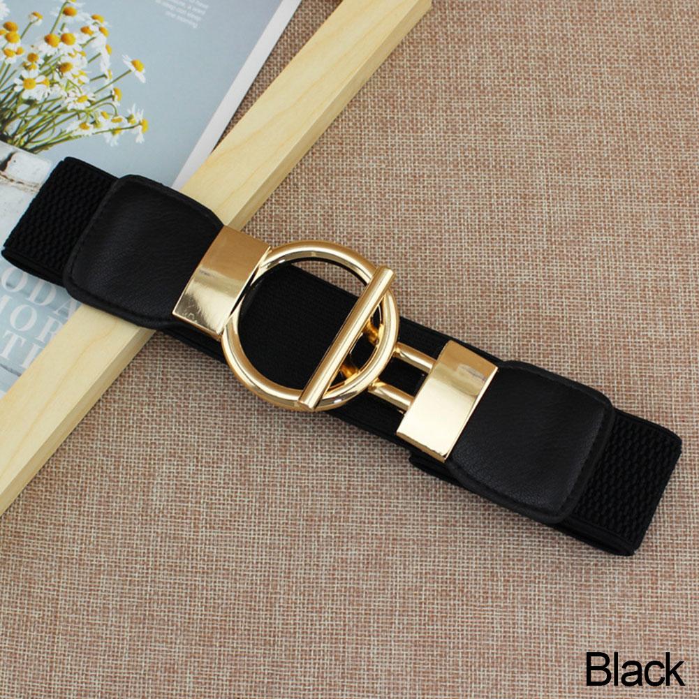 Women Adjustable Thin Belts Ladies Fashion Luxury Brand Skinny Coat Jacket Dress Waist Belt Gold Round Button Waistband
