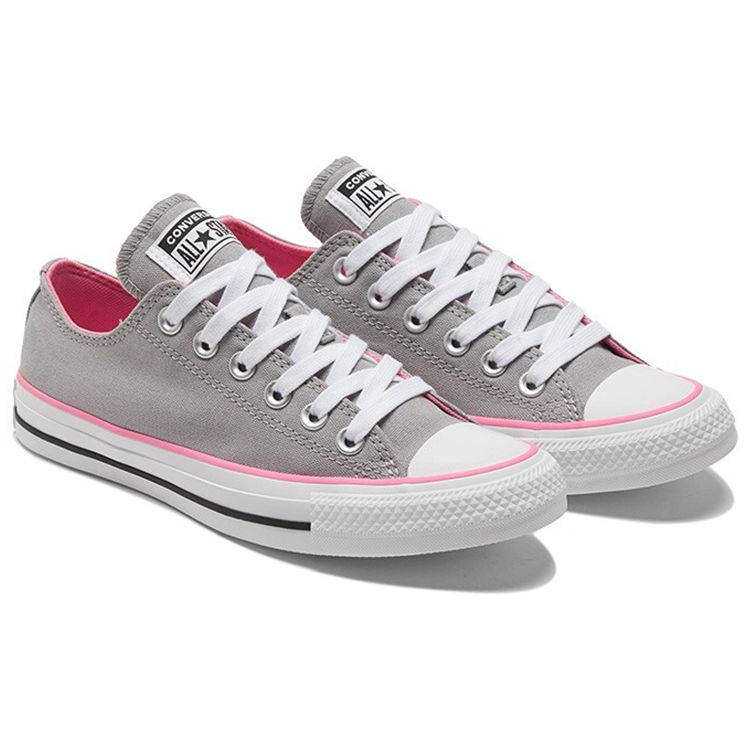 Converse Chuck Taylor All Star Casual Versatile Low Top Canvas Shoes Unisex Sneakers Gray White 157377C