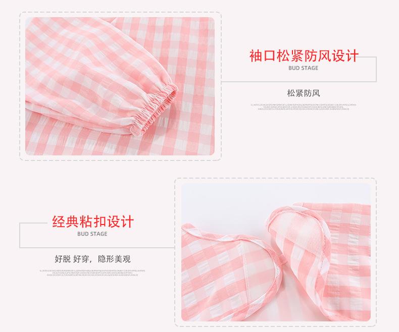 Летний детский пищевой комбинезон Водонепроницаемая одежда слюнявчики для мальчиков девочек Детская одежда Не требующий стирки фартук хлопковые клетчатые безрукавные слюнявчики