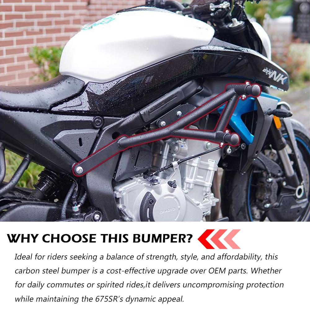 For CFMOTO 675SR 675SR-R 675SS 675NK 2024 2025 Engine Guard Highway Crash Bar Motorcycle Frame Protection Bumper Accessories