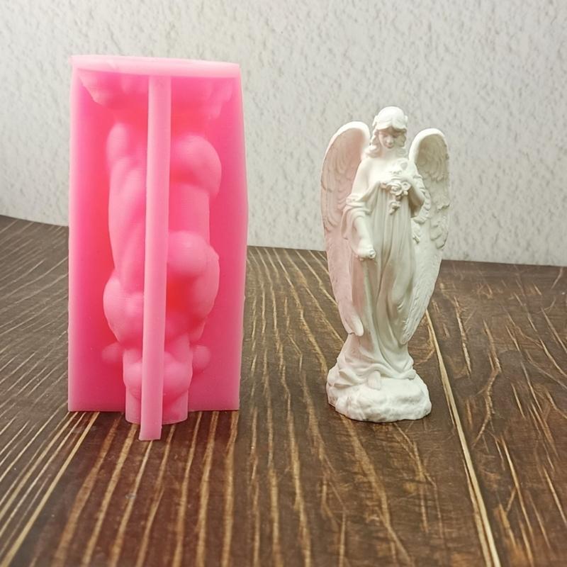 3D Силиконовые формы для девочки с крыльями, формы из эпоксидной смолы для изготовления свечей и мыла, силиконовая форма для мастики для конфет, шоколада, выпечки