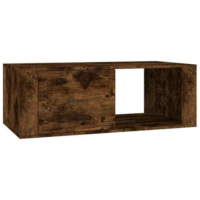 Maison Exclusive - Table basse Chêne fumé 100x50,5x35 cm Bois d'ingénierie