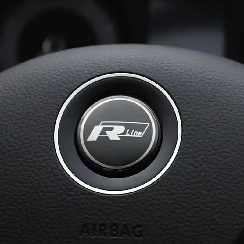 Для автомобиля VW Руль Автомобильный Значок Наклейка Аксессуары Для Volkswagen R-line GTI R Polo Golf 7 8 Touareg Passat Tiguan Jett