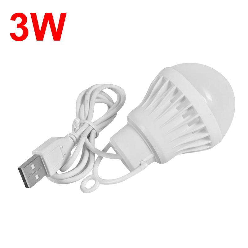 USB LED Light Bulb Portable Camping Light Mini Light Bulb 5V Power Book Light Student Study Table Lamp Outdoor Fishing Lighting