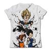 Детские футболки Dragon Ball Футболка с 3D-принтом Goku Одежда для мальчиков Уличная одежда Топы для детей Vegeta с коротким рукавом Детский Harajuku