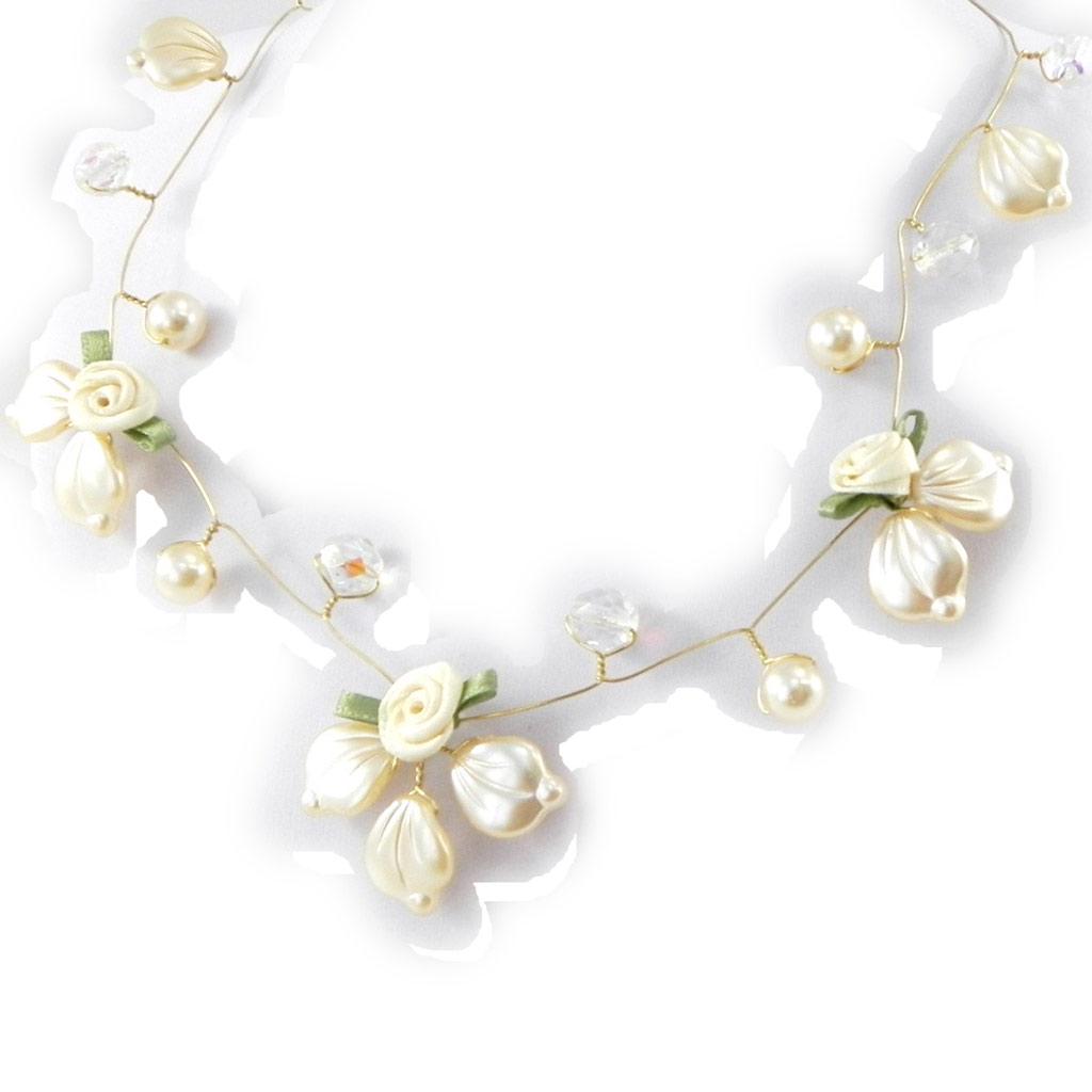 Les Trésors De Lily [E1733] - Дизайнерское колье кремового золота «Eve»