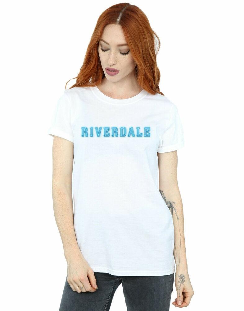 Футболка унисекс с неоновым логотипом Riverdale в стиле бойфренда